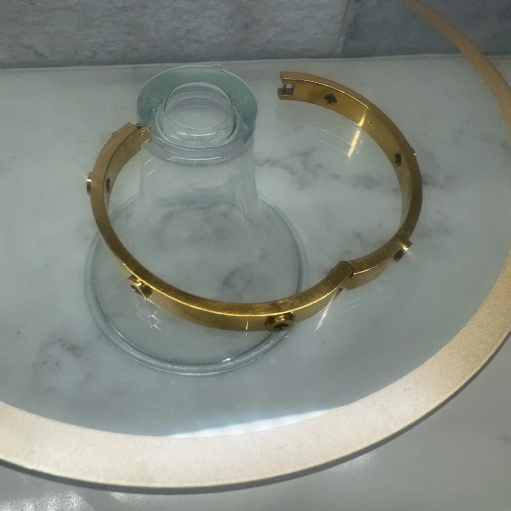Kate Spade the Spade Gold-tone Logo Bangle Bracelet - Picture 7 of 11